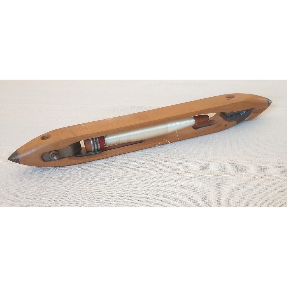 Vintage Draper Tru Flight Weaving Shuttle, Bobbin, And Cop Skewer (7447)